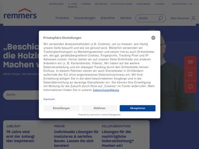 Website von Remmers GmbH