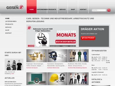 Website von Carl Geisen Technischer Grosshandel & Industriebedarf GmbH