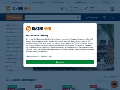Website von GastroHero GmbH