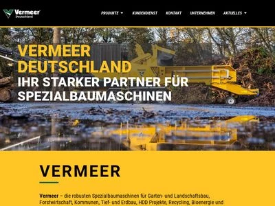 Website von Vermeer Deutschland GmbH