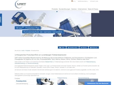 Website von UWT GmbH