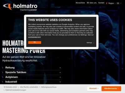 Website von Holmatro Group