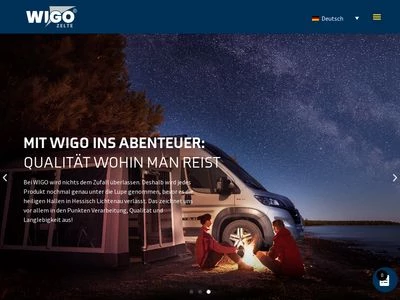 Website von Wigo-Zelte GmbH + Co. KG