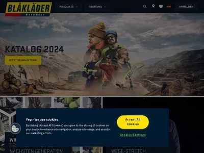 Website von Blåkläder Deutschland GmbH