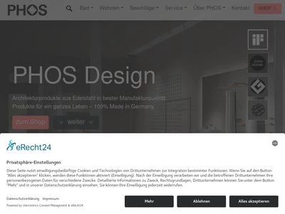 Website von PHOS Design GmbH