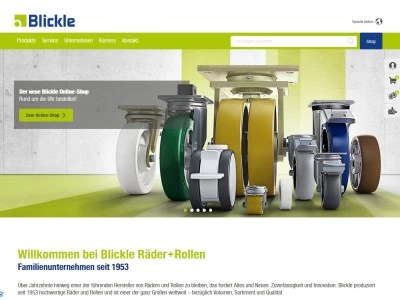 Website von Blickle Räder+Rollen GmbH u. Co. KG
