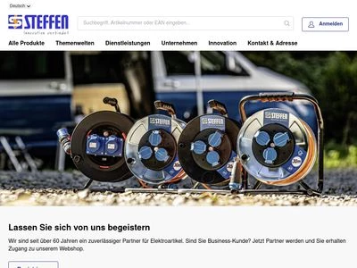 Website von A. Steffen AG Elektrohandel