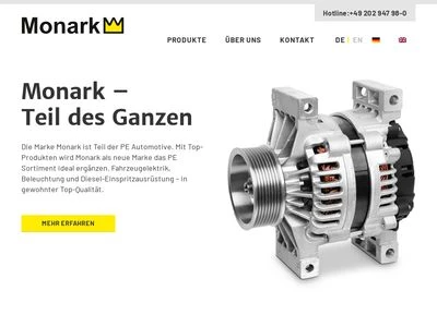Website von Monark Automotive GmbH
