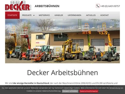 Website von  Decker GmbH