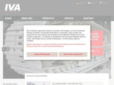 Website von IVA Johann GmbH