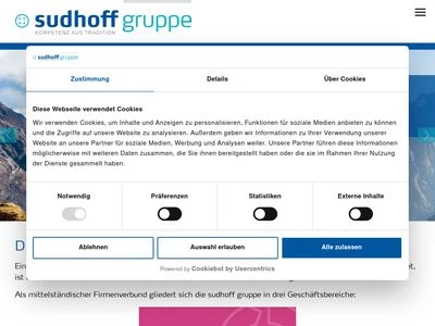 Website von Sudhoff Technik GmbH