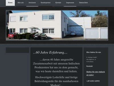 Website von E. Oettinger GmbH
