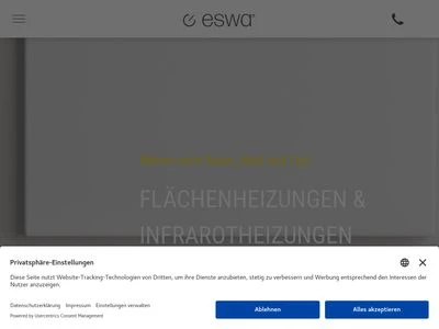 Website von ESWA Deutschland GmbH