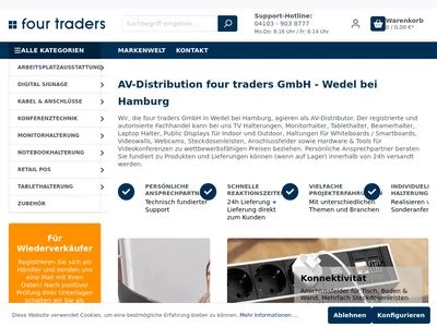 Website von four traders GmbH