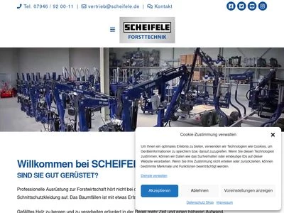 Website von Scheifele Forsttechnik GmbH