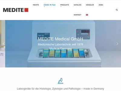 Website von MEDITE GmbH