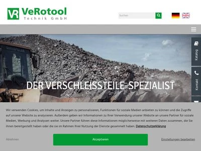 Website von VeRotool Technik GmbH