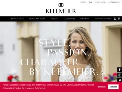 Website von Hanns-Jürgen KLEEMEIER Kleiderfabrik GmbH