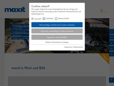 Website von Franken Maxit Mauermörtel GmbH & Co.