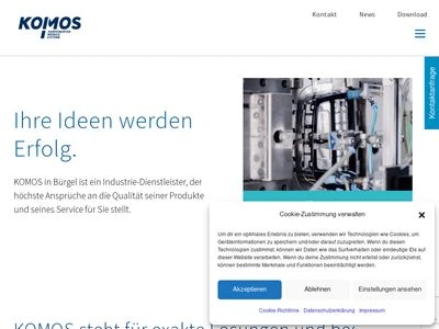 Website von KOMOS GmbH