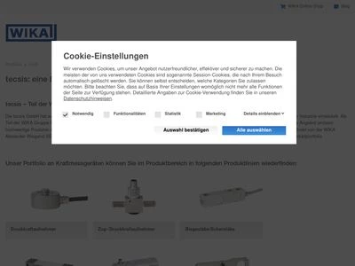 Website von tecsis GmbH