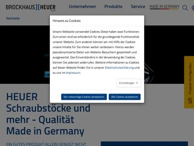 Website von Brockhaus Heuer GmbH