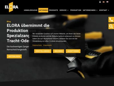 Website von ELORA Werkzeugfabrik GmbH