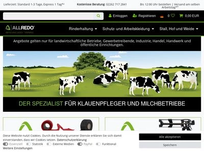 Website von ALLREDO Germany