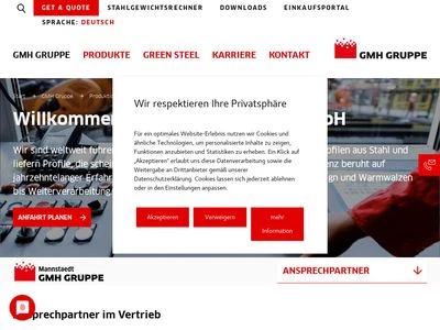 Website von Mannstaedt GmbH