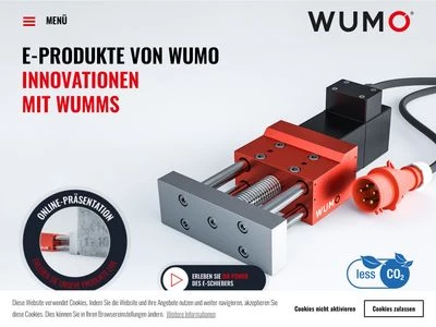 Website von WUMO Control Works GmbH