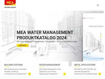 Website von MEA Bautechnik GmbH