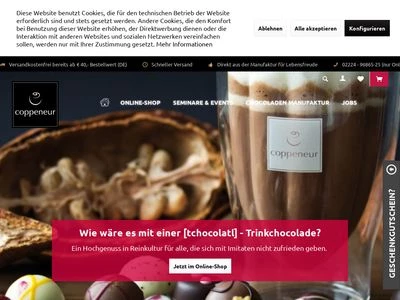 Website von Confiserie Coppeneur et Compagnon GmbH