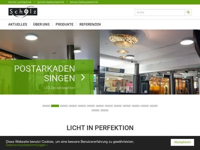 Website von Scholz Lichttechnik