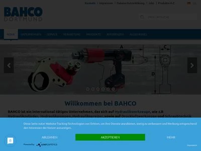 Website von Bahco GmbH & Co. KG