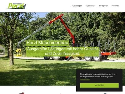 Website von Perzl Maschinenbau