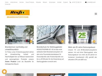 Website von Rudolf Hensel GmbH Lack- und Farbenfabrik