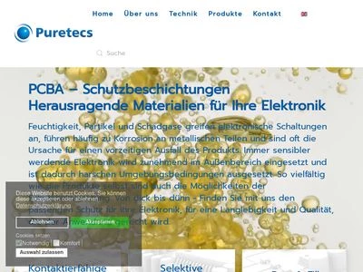 Website von Puretecs GmbH