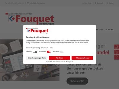 Website von Fouquet Elektrogroßhandel GmbH