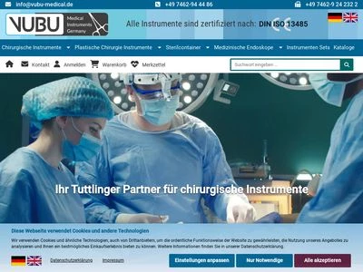 Website von VUBU - Medical Instruments Germany UG (haftungsbeschränkt)