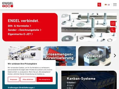 Website von Verbindungselemente Engel GmbH