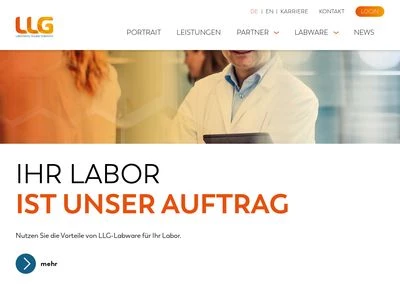 Website von Lab Logistics Group GmbH