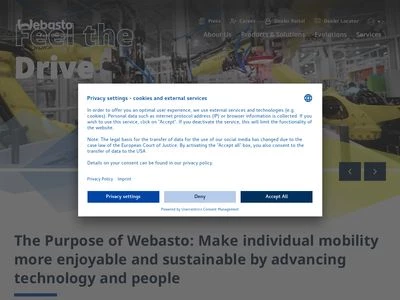 Website von Webasto SE