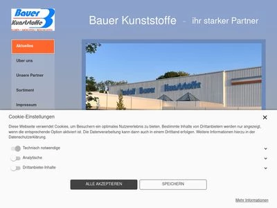 Website von Bauer Kunststoffe GmbH