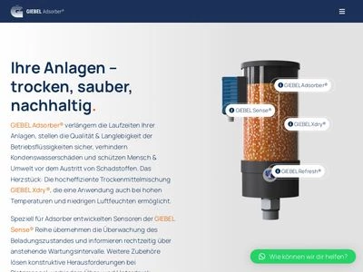 Website von Giebel FilTec GmbH