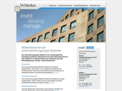 Website von Widerker Beverages GmbH