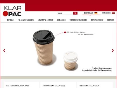 Website von Klarsichtpackung GmbH