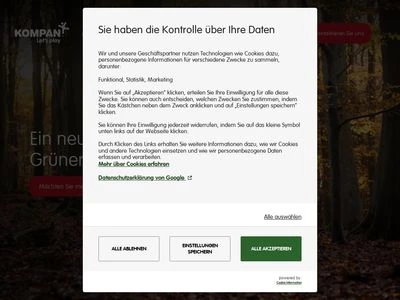 Website von KOMPAN GmbH