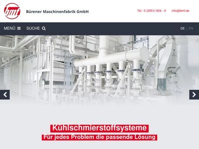 Website von Bürener Maschinenfabrik GmbH (BMF)