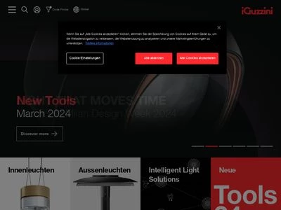 Website von iGuzzini illuminazione Deutschland GmbH