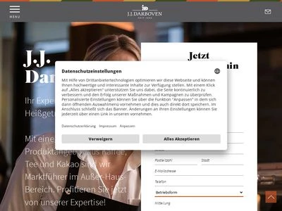 Website von J.J.Darboven GmbH & Co. KG